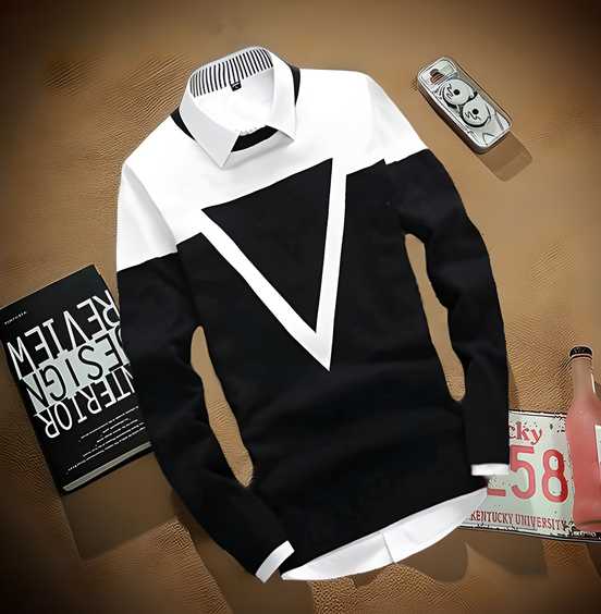 Cotton Blend Color block Full Sleeves Regular Fit Sweatshirts